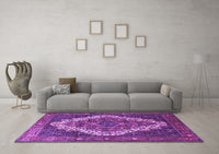 Machine Washable Persian Purple Traditional Rug, wshtr1945pur