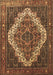 Machine Washable Persian Brown Traditional Rug, wshtr1945brn