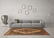 Machine Washable Persian Brown Traditional Rug in a Living Room,, wshtr1945brn