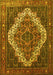 Machine Washable Persian Yellow Traditional Rug, wshtr1945yw