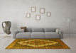 Machine Washable Persian Yellow Traditional Rug in a Living Room, wshtr1945yw