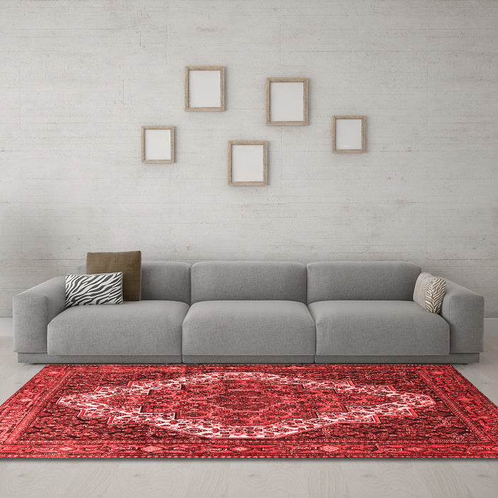 Traditional Red Washable Rugs