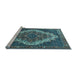 Sideview of Machine Washable Persian Light Blue Traditional Rug, wshtr1945lblu