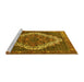 Sideview of Machine Washable Persian Yellow Traditional Rug, wshtr1945yw