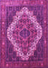 Machine Washable Persian Pink Traditional Rug, wshtr1945pnk