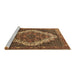 Sideview of Machine Washable Persian Brown Traditional Rug, wshtr1945brn