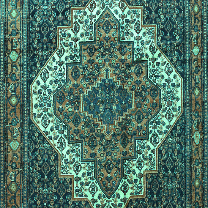Machine Washable Persian Turquoise Traditional Area Rugs, wshtr1945turq