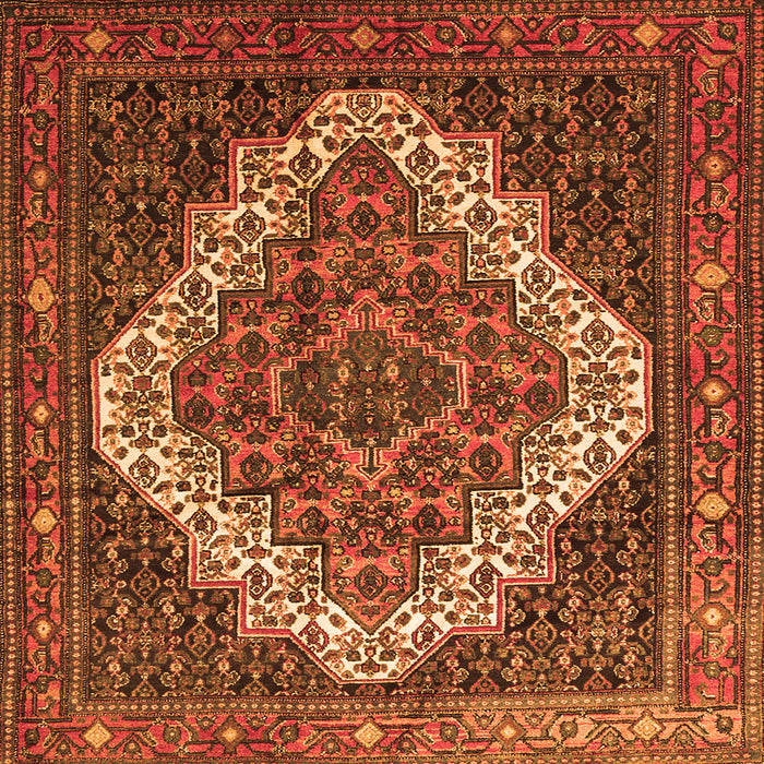 Serging Thickness of Persian Orange Traditional Rug, tr1945org