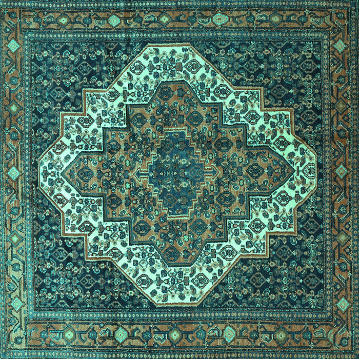 Square Persian Turquoise Traditional Rug, tr1945turq