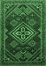 Machine Washable Persian Emerald Green Traditional Area Rugs, wshtr1946emgrn