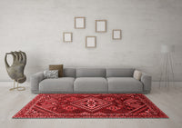 Machine Washable Persian Red Traditional Rug, wshtr1946red