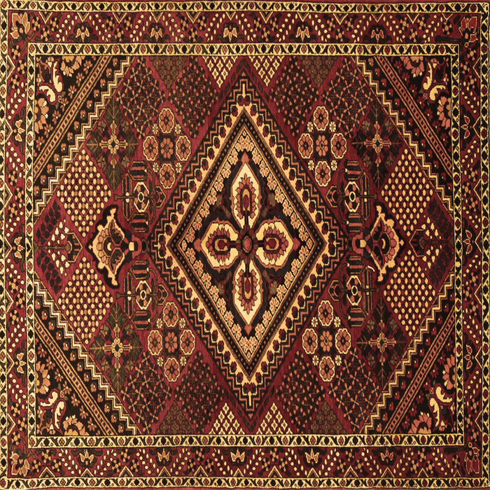 Square Persian Brown Traditional Rug, tr1946brn