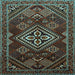 Square Persian Light Blue Traditional Rug, tr1946lblu