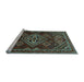 Sideview of Machine Washable Persian Light Blue Traditional Rug, wshtr1946lblu