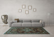 Machine Washable Persian Light Blue Traditional Rug in a Living Room, wshtr1946lblu