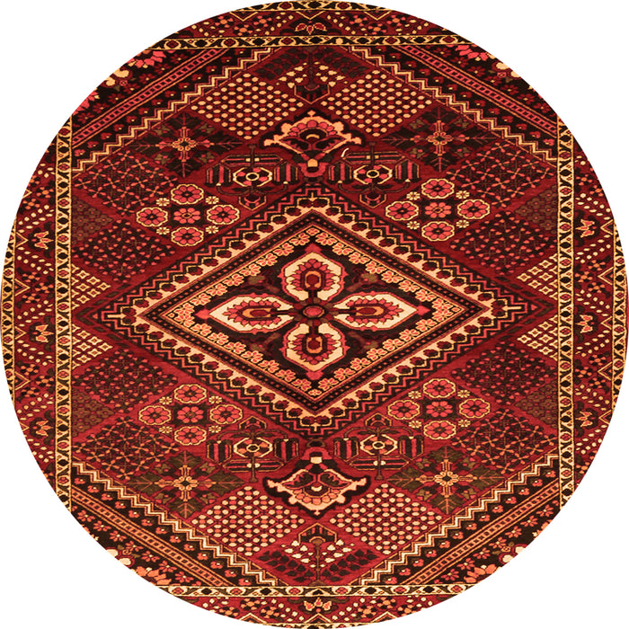 Square Persian Orange Traditional Rug, tr1946org