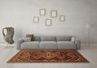 Machine Washable Persian Brown Traditional Rug in a Living Room,, wshtr1946brn