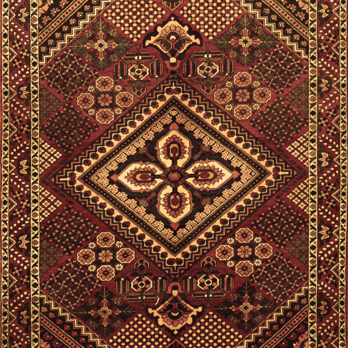 Machine Washable Persian Brown Traditional Rug, wshtr1946brn