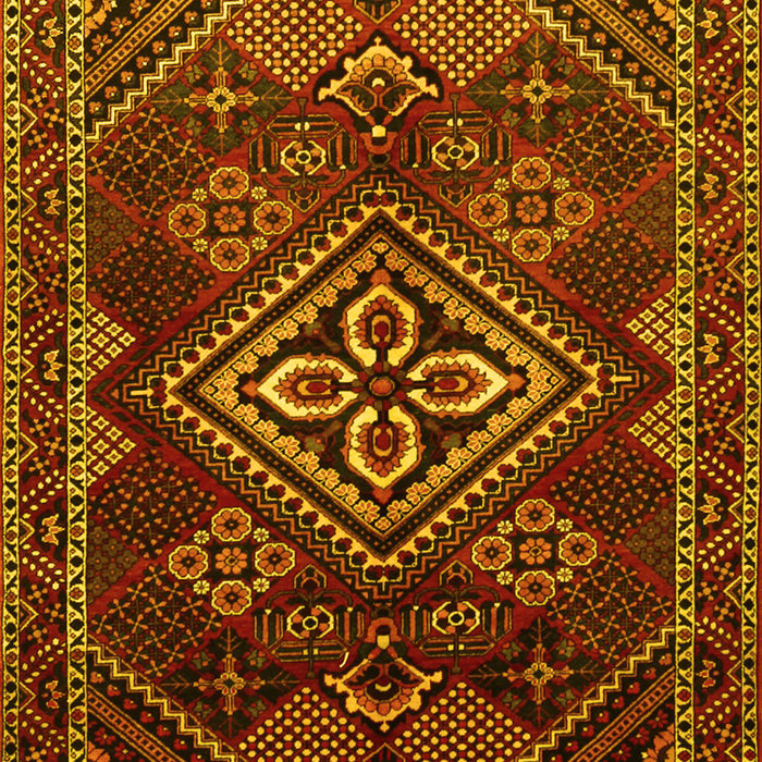 Machine Washable Persian Yellow Traditional Rug, wshtr1946yw