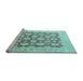 Sideview of Machine Washable Persian Light Blue Traditional Rug, wshtr1947lblu