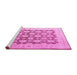 Sideview of Machine Washable Persian Pink Traditional Rug, wshtr1947pnk