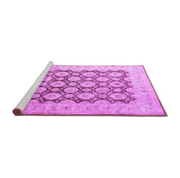 Sideview of Machine Washable Persian Purple Traditional Area Rugs, wshtr1947pur