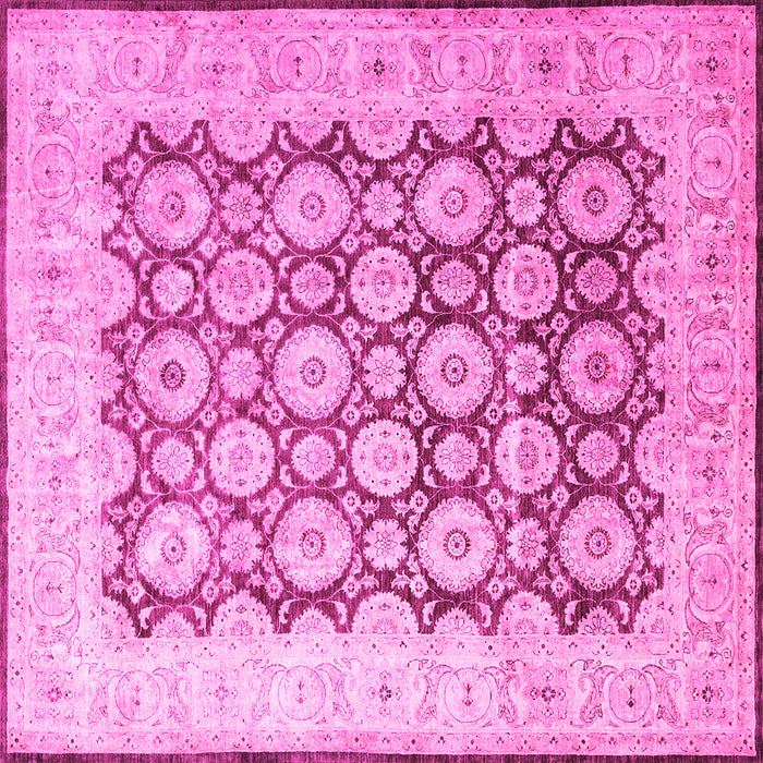 Square Persian Pink Traditional Rug, tr1947pnk