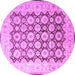Round Persian Purple Traditional Rug, tr1947pur