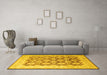 Machine Washable Persian Yellow Traditional Rug in a Living Room, wshtr1947yw