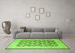 Machine Washable Persian Green Traditional Area Rugs in a Living Room,, wshtr1947grn