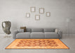 Machine Washable Persian Orange Traditional Area Rugs in a Living Room, wshtr1947org