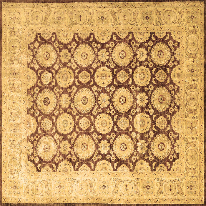 Square Persian Brown Traditional Rug, tr1947brn