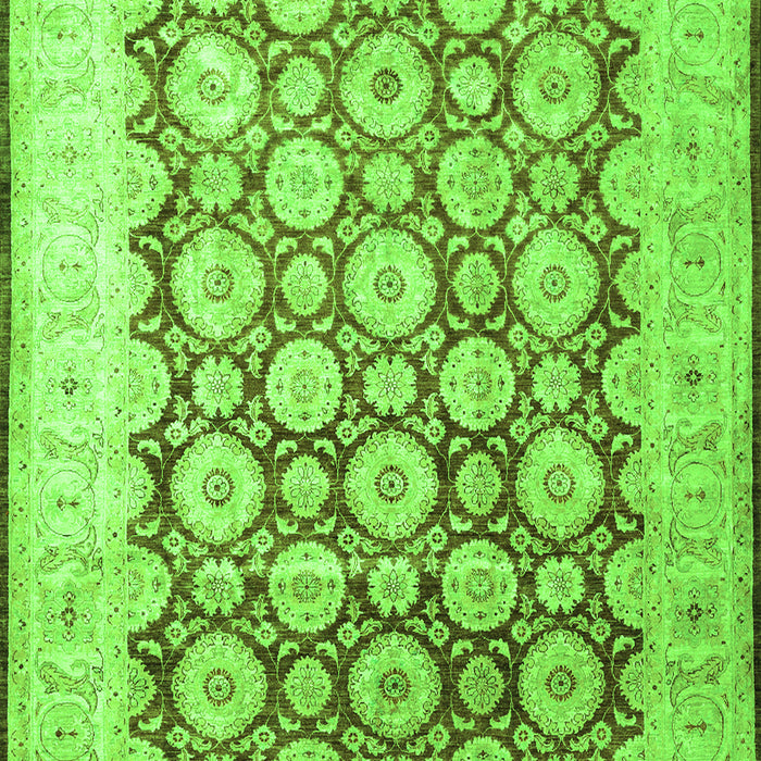 Serging Thickness of Machine Washable Persian Green Traditional Area Rugs, wshtr1947grn