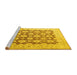 Sideview of Machine Washable Persian Yellow Traditional Rug, wshtr1947yw