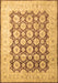 Machine Washable Persian Brown Traditional Rug, wshtr1947brn