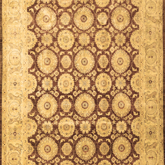 Machine Washable Persian Brown Traditional Rug, wshtr1947brn