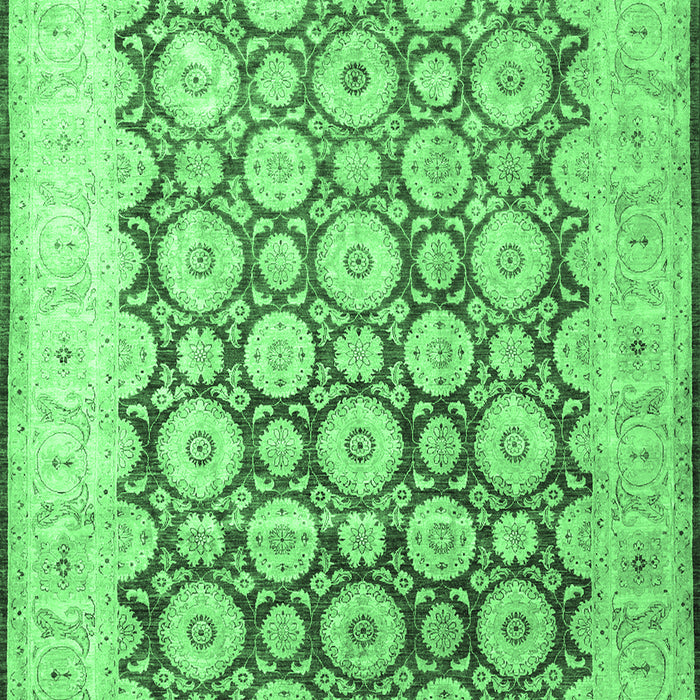 Machine Washable Persian Emerald Green Traditional Area Rugs, wshtr1947emgrn