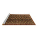 Sideview of Machine Washable Persian Brown Traditional Rug, wshtr1948brn