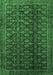 Machine Washable Persian Emerald Green Traditional Area Rugs, wshtr1948emgrn