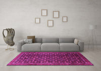 Machine Washable Persian Pink Traditional Rug, wshtr1948pnk