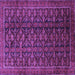 Square Machine Washable Persian Purple Traditional Area Rugs, wshtr1948pur