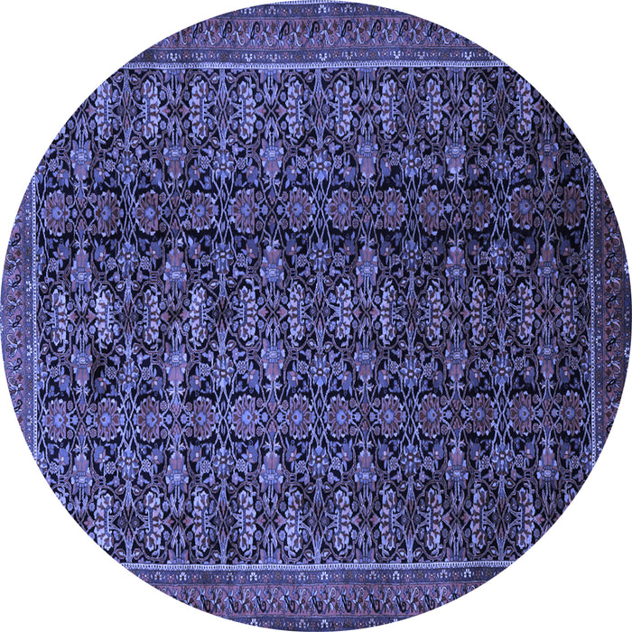 Round Persian Blue Traditional Rug, tr1948blu