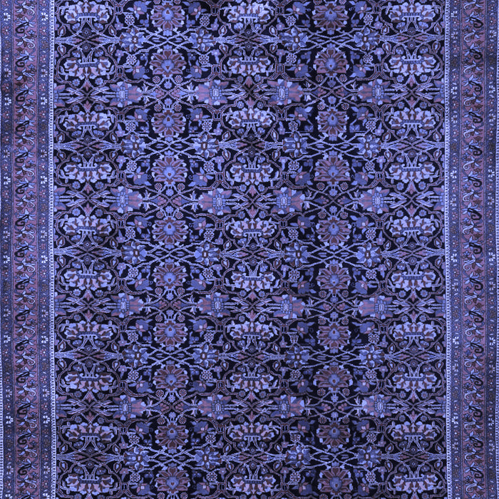 Machine Washable Persian Blue Traditional Rug, wshtr1948blu