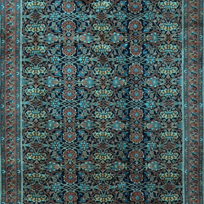 Machine Washable Persian Light Blue Traditional Rug, wshtr1948lblu