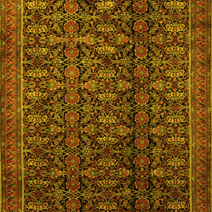 Machine Washable Persian Yellow Traditional Rug, wshtr1948yw