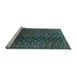 Sideview of Machine Washable Persian Light Blue Traditional Rug, wshtr1948lblu