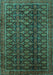 Machine Washable Persian Turquoise Traditional Area Rugs, wshtr1948turq