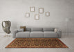 Machine Washable Persian Brown Traditional Rug in a Living Room,, wshtr1948brn