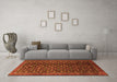 Machine Washable Persian Orange Traditional Area Rugs in a Living Room, wshtr1948org