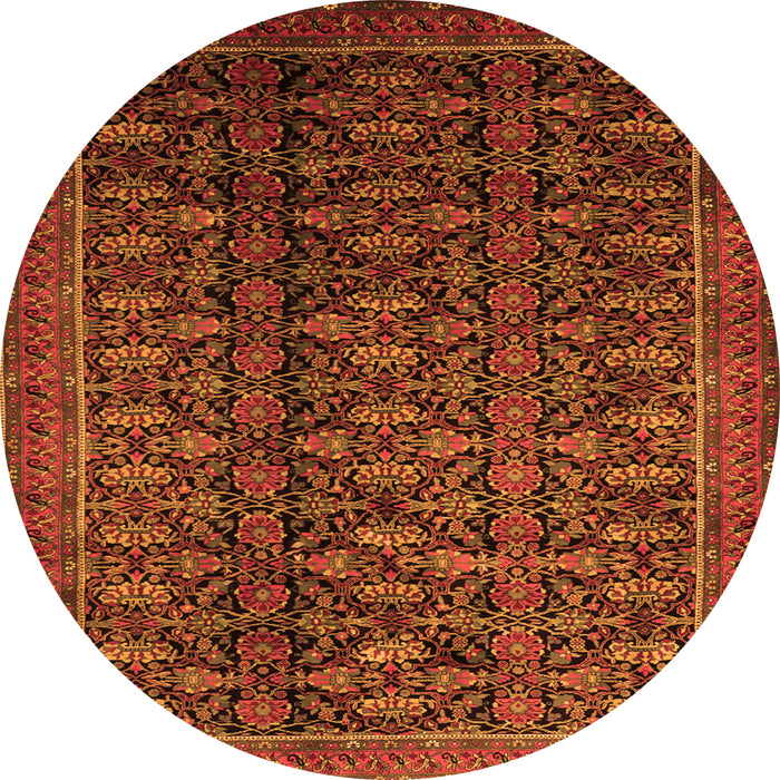 Square Persian Orange Traditional Rug, tr1948org